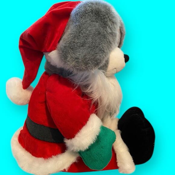 Vtg J C Penny Large Santa Mouse 1999 27” Red Santa Suit Green Gloves Black Belt - Picture 3 of 10